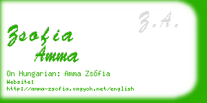 zsofia amma business card