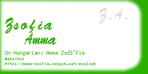 zsofia amma business card